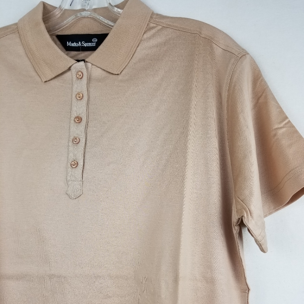 New Marks & Spencer Polo Golf Tennis Shirt Moisture Wicking Cotton Classic M - Picture 3 of 10
